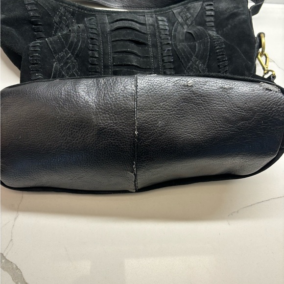 Nenette Lepore Black Handbag Purse Velour - Picture 3 of 8
